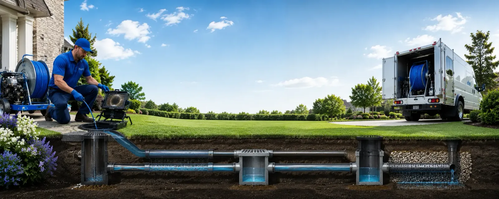 Outdoor drain cleaning information for La Belle, PA